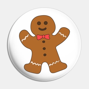 Gingerbread man. Cartoon drawing. Pin