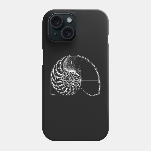 Fibonacci on a nautilus shell Phone Case by funmaths