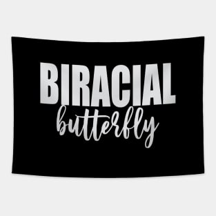 Biracial Butterfly (White) Tapestry