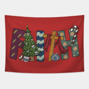 Faith in Jesus Christmas Present Tapestry