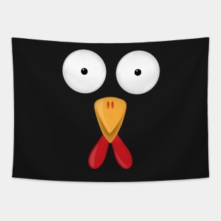 Chicken Face Halloween Costume Tapestry