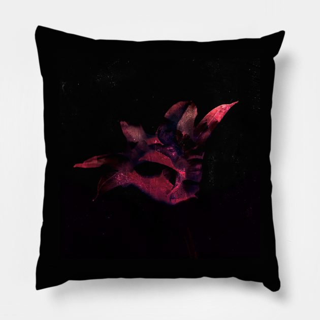 Dark floral #14 Pillow by LaVolpeDesign