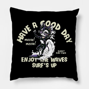 Cat Surfing 7601 Pillow