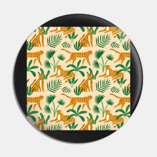 Tiger Tropical Pattern Pin