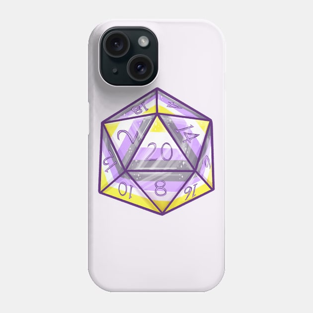 Nonbinary Dice Phone Case by Jewelia