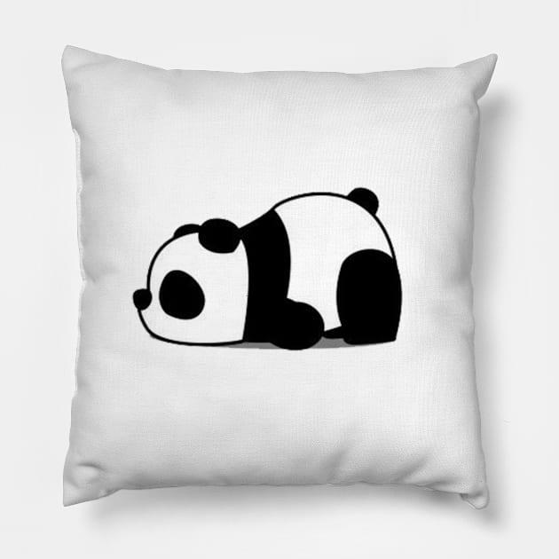 Lazy Monday Panda Pillow by YoungRichFamousAuthenticApparel