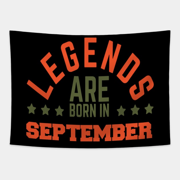 Legends Are Born in September Tapestry by BambooBox