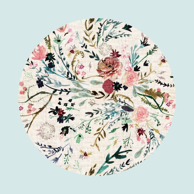 Fable Floral (in vintage cream) by EstherFallonLau