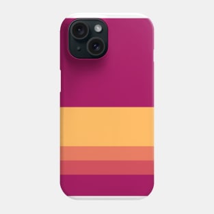 A beautiful unity of Licorice, Dark Fuchsia, Brick Red, Light Red Ochre and Pastel Orange stripes. Phone Case