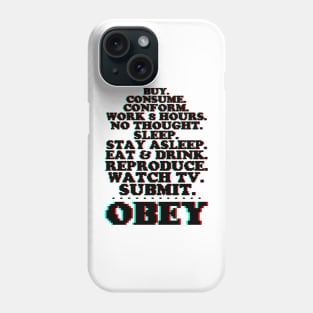 They Live Commands OBEY 3D Pixel Phone Case