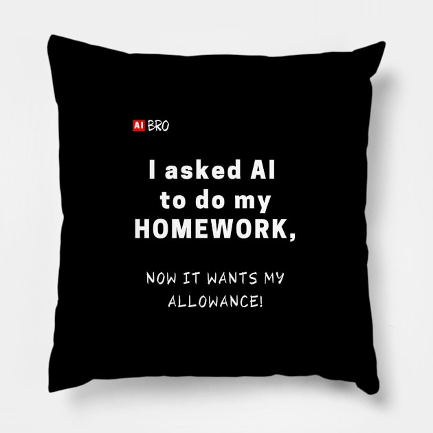 Allowance black Pillow by AI BRO