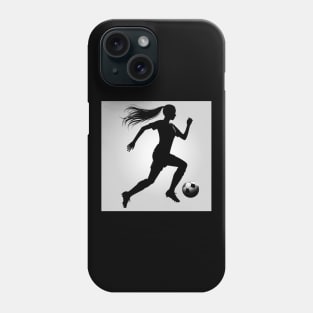 Soccer player running with ball Phone Case