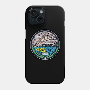 Fujikawaguchiko Manhole Cover Art Phone Case