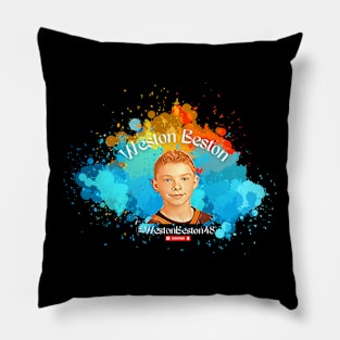 Weston Beston Merch Black Font Pillow