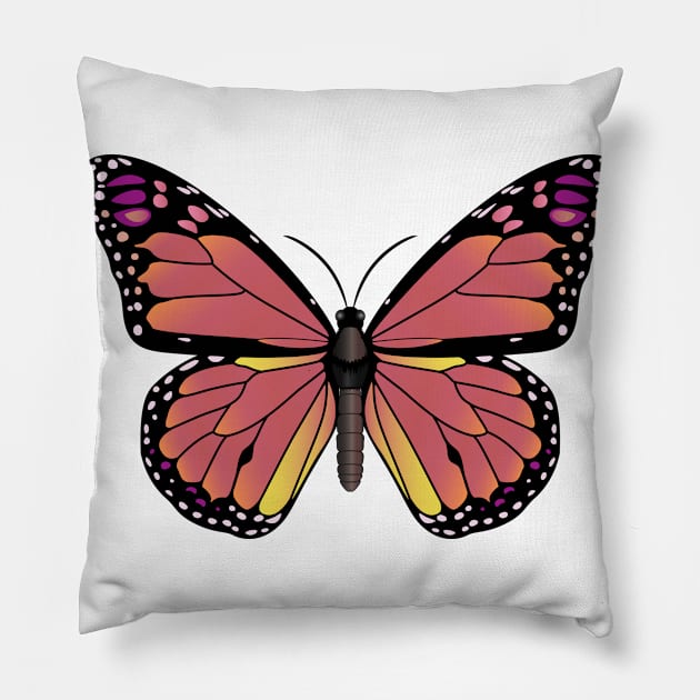 Cute Butterfly Design Pillow by Pet & Nature Lovers