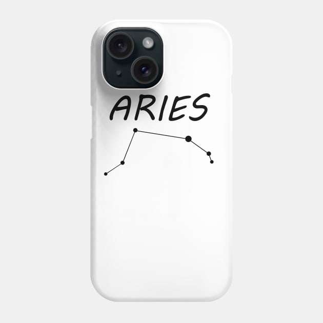 Aries Zodiac Star Sign Phone Case by CatsAreAmazing1