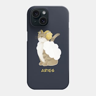 Aries cat zodiac sign Phone Case