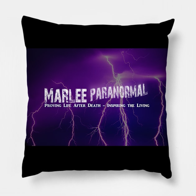 Marlee Paranormal Logo and Slogan Pillow by MarleeParanormal