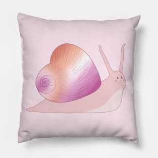 Lesbian Pride Love Heart Snail Pillow