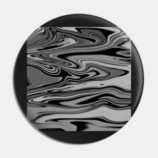 Swirls- Black and White Pin