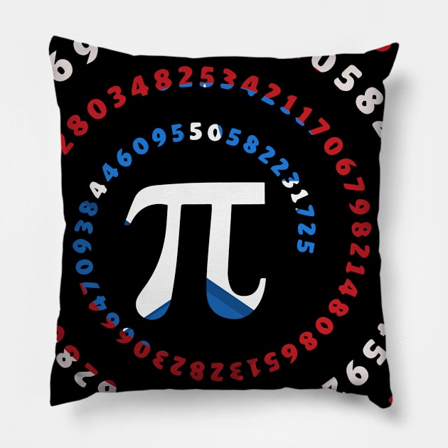 The Original Spiral Pi Math Teacher 3.14 Pi Day Pillow by Family