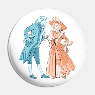 gentleman and a lady in the 18th century Pin