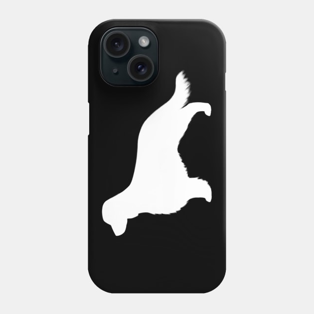 Welsh Springer Spaniel Dog Silhouette with Long Tail Phone Case by Coffee Squirrel