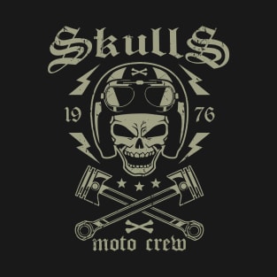 Skulls Moto Crew T-Shirt