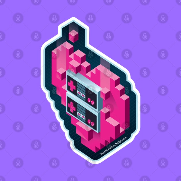 8-Bit Retro Gamer Heart by BurchCreativeDesign