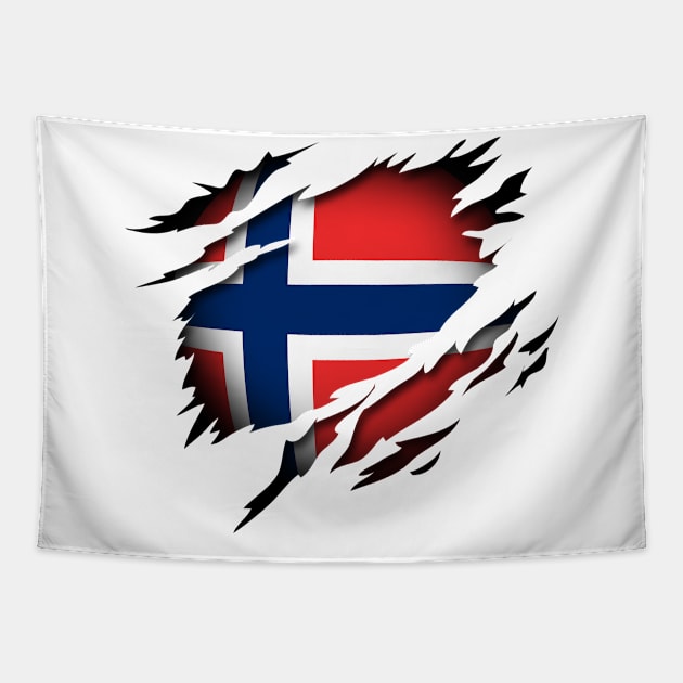 Norway in the Heart Tapestry by HappyGiftArt