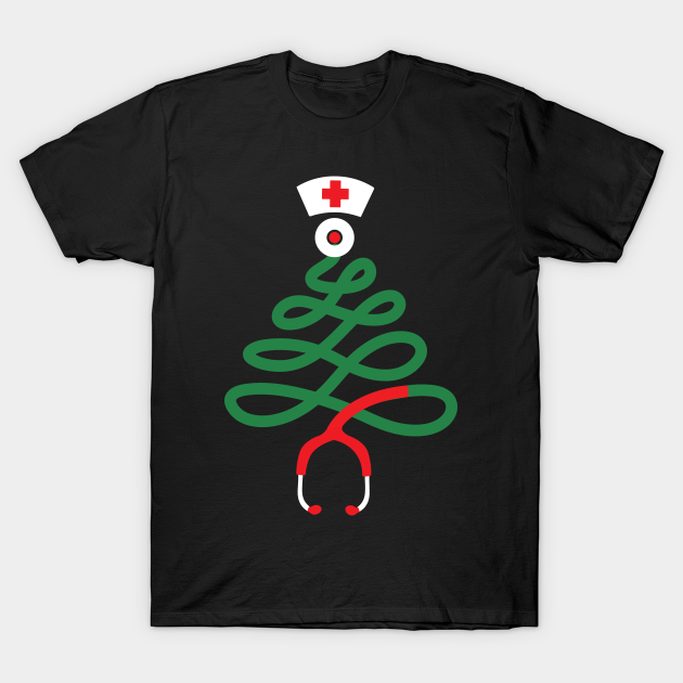 Funny Nurse pine stethoscope Christmas Gift - Nurse - T-Shirt