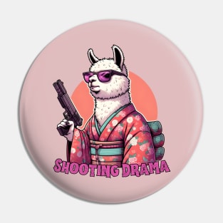 Shooting llama Pin