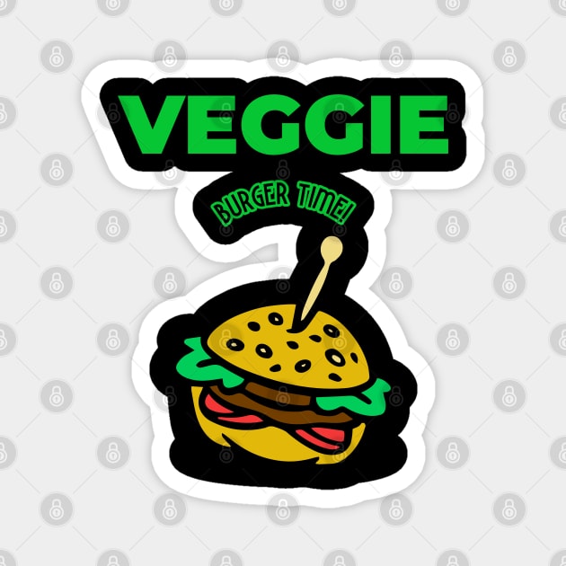 Veggie Burger Time! Magnet by TJWDraws