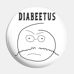 Diabeetus Stick Face Pin