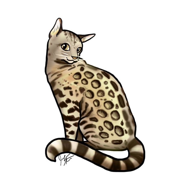 Cat - Bengal Cat - Tan by Jen's Dogs Custom Gifts and Designs