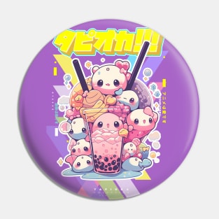 Ultra kawaii sugar shock Bubble Tea Gang - Tapioka Collection | Kawaii Aesthetic Anime Bubble Tea Pop Art Design | PROUD OTAKU Pin