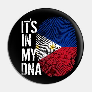 Philippines Flag Fingerprint My Story DNA Filipino Pin