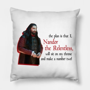 Nandor the Relentless Will Sit on His Throne and Make a Number Two! Pillow