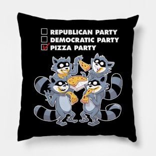 Raccoon Pizza Party Pillow