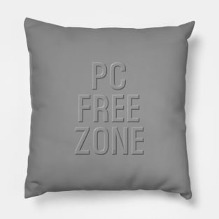 PC Free Zone gray Pillow