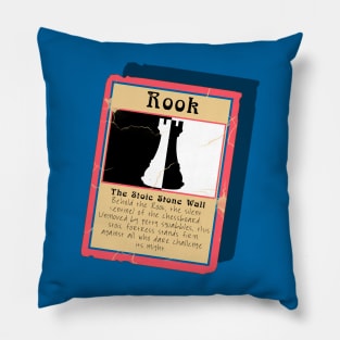 The Stoic Stone Wall Chess Rook Trading Card Pillow