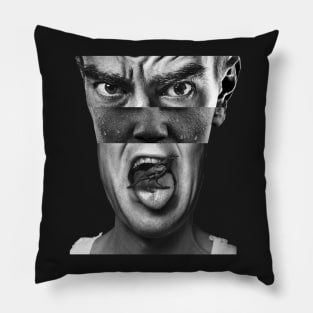 Secret face emotional collage Pillow