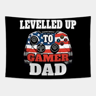 Levelled up to Gamer Dad: American Flag Controller Tapestry