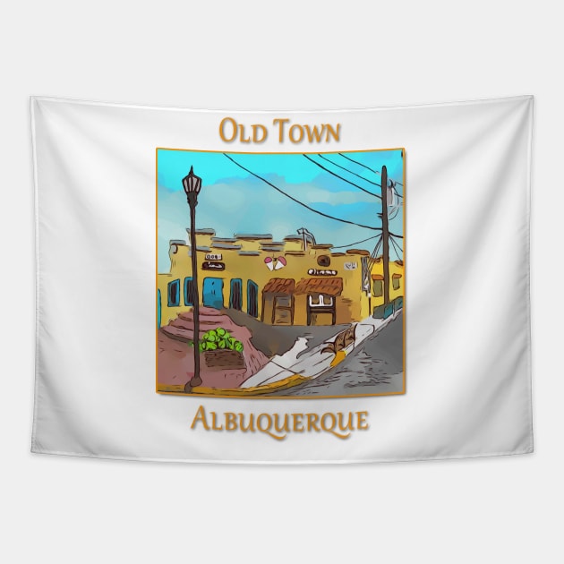 Store front in Old Town, Albuquerque New Mexico Tapestry by WelshDesigns