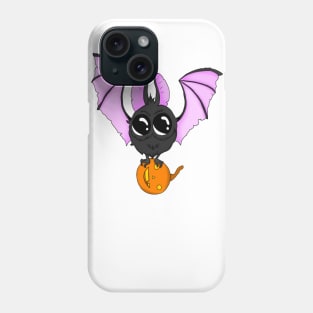 Bat with pumpkin Phone Case