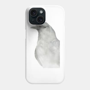 american crow watercolor portrait Phone Case