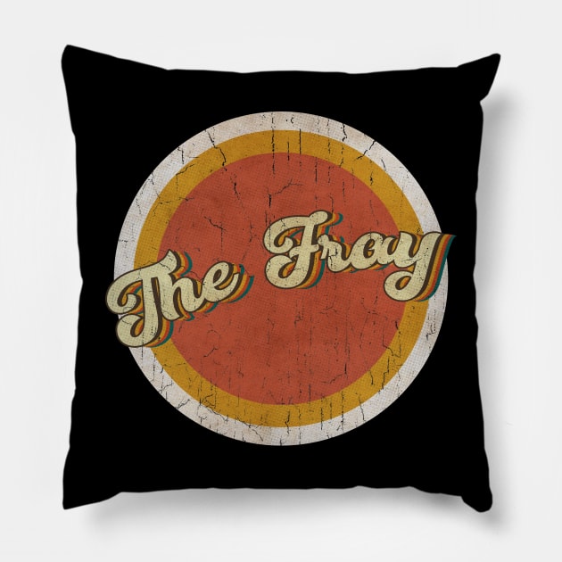 circle vintage The Fray Pillow by KewanAlasStore