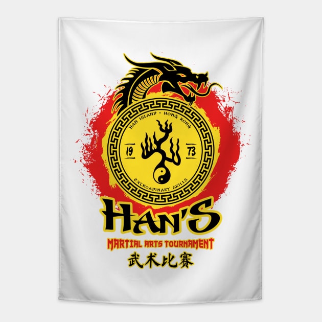 Han's Martial Arts Tournament Tapestry by NotoriousMedia