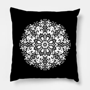 Monochrome classic mandala Pillow