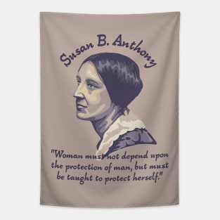 Susan B. Anthony Portrait and Quote Tapestry